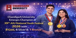 Chandigarh University Emerges Champion at 39th AIU National Youth Festival 2026 with 8 Gold 6 Silver and 1 Bronze